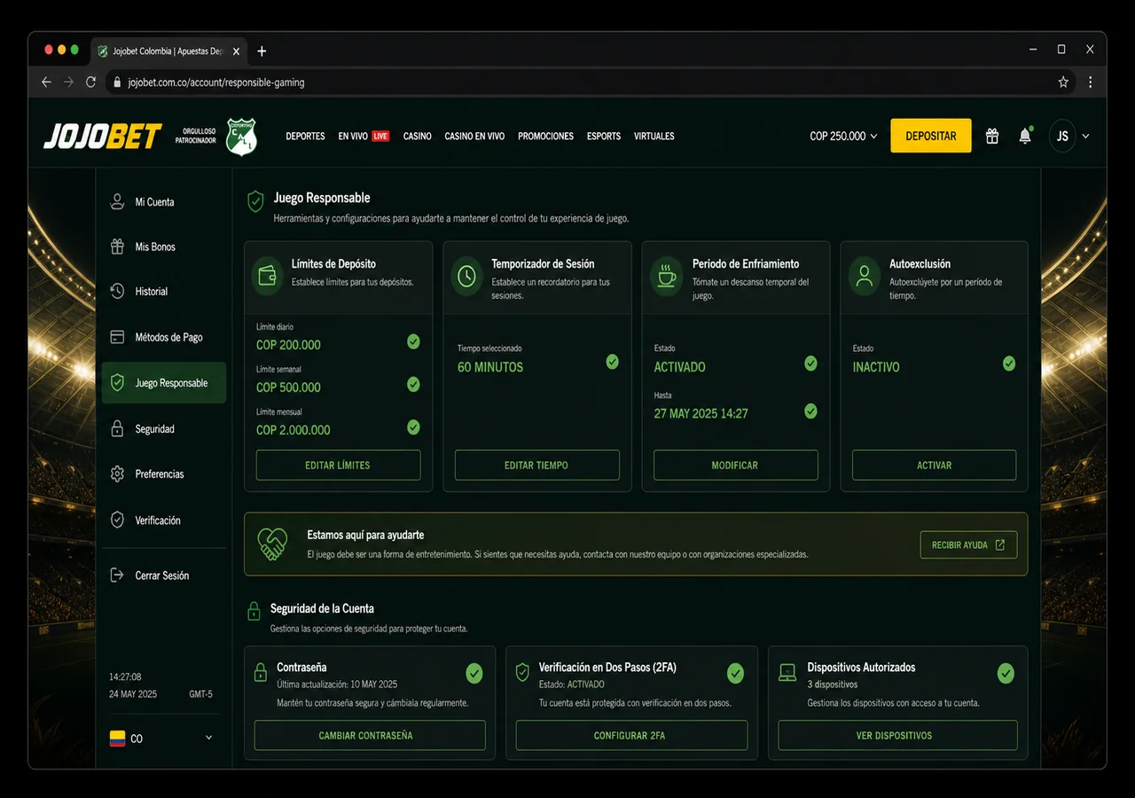 Juego responsable y límites